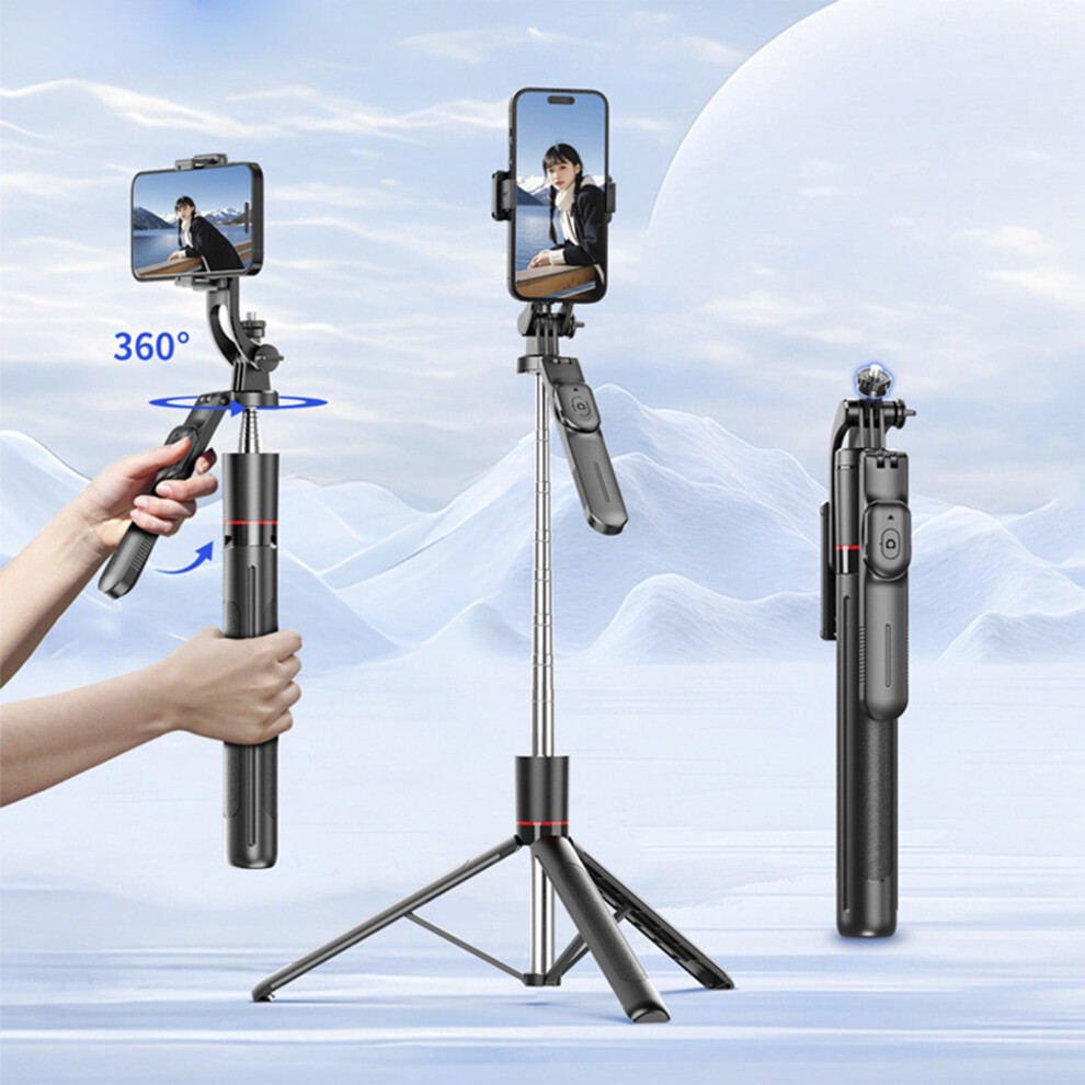 Bluetooth Selfie Stick With Antishake, 67In Extendable Stainless Steel Tripod & RemoteâCompatible With Android And Ios 9340959310128