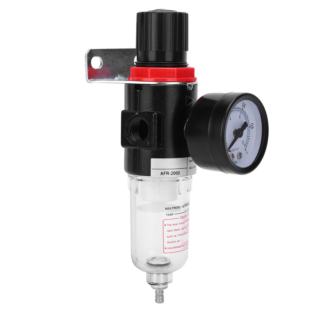 1/4in BSP Air Pressure Regulator with Filter &