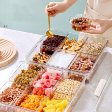 Divided Tray with Lid Plastic Large