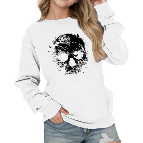 Κορίτσια Casual Oversized Pullover Hoodie με τσέπη και μακρύ μανίκι, χαριτωμένο, μπλουζάκι με