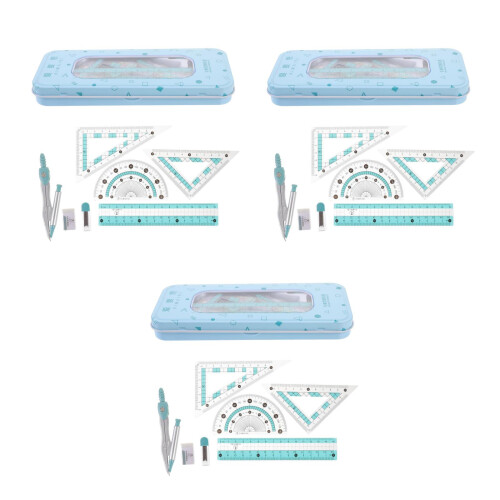 3Sets Draagbare Passer En Gradenboog Set Multifunctioneel Roze