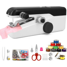 Mini macchina da cucire portatile, strumento elettrico per cucire per principianti e da viaggio, kit fai da te per la riparazione di tessuti con