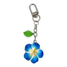 Prívesok na kľúče s frangipani, vodeodolný, farebný kvet