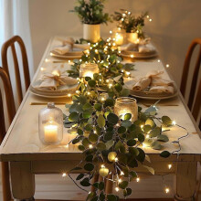 Guirlande LED blanc chaud 78,7 pouces, fonctionne sur piles