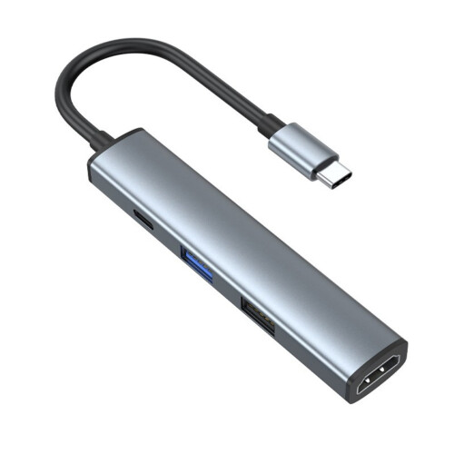 Travel Friendly 3/4 Function USB C Dock Features 100W Fast Charging 4K Video Output Fast Speed Data Transfer Capability