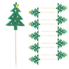 10St Kerstboom Cocktail Prikjes Voor Cake Fruit En Desserts