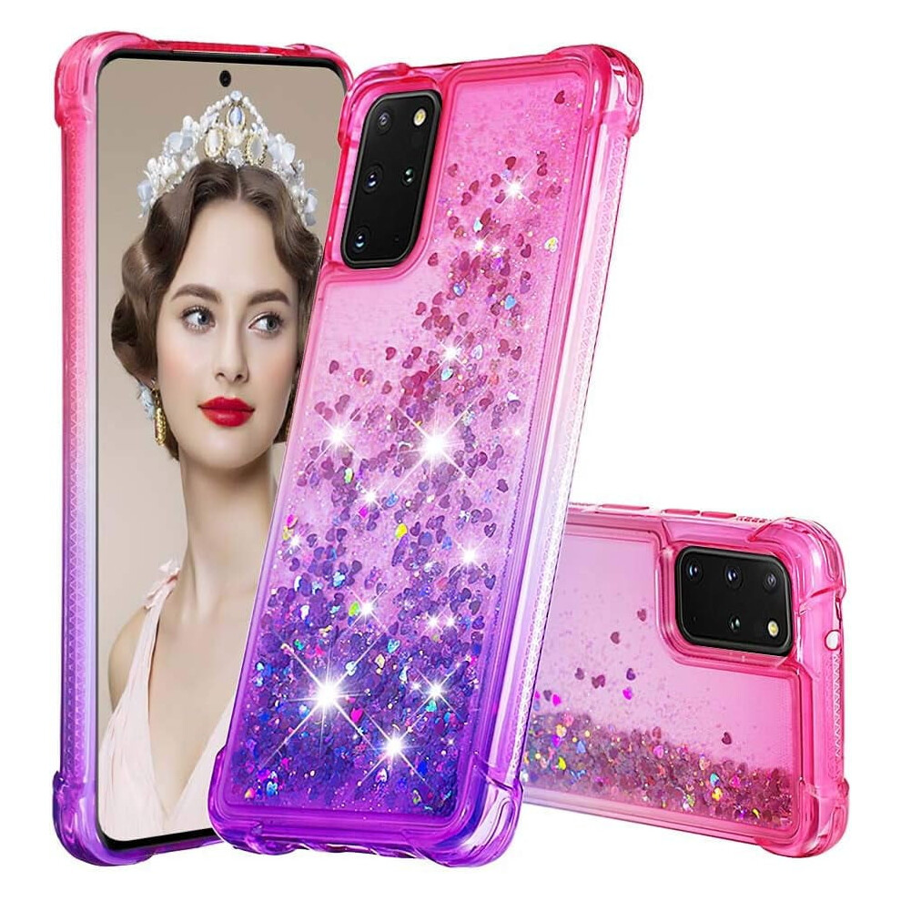 Compatible With Samsung Galaxy S20 Plus Â Liquid Glitter Shockproof Tpu Case, Soft Slim Bumper Cover, Gradient Pink 9181073397738