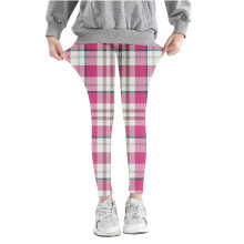 Infant Kids Toddler Girls Lattice Printed Pants High Waist Stretchy Soft Tights Kids Summer Leggings For School Wearing Pink