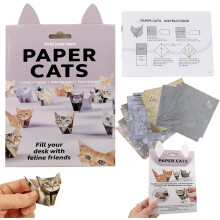 DIY Paper Cats – 50 Sheets Origami Paper for Cute Cat Figures, Craft Activity for Adults & Kids, Desk Decor & Gift (Compatible with Cat Lovers)
