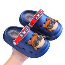 AWZXDE Toddler Boy Summer Clog Sandals, Closed Toe, Lightweight Beach Footwear for Indoor/Outdoor – Navy, 5-6 Years, Compatible with AWZXDE