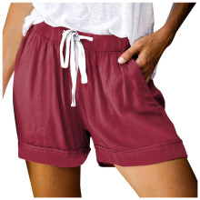 Drawstring Shorts Summer Elastic Waist Casual Lightweight with Pockets