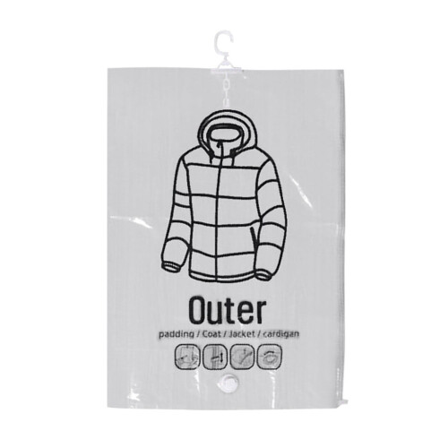 Side pull Hanging Transparent Vacuum Storage Bag