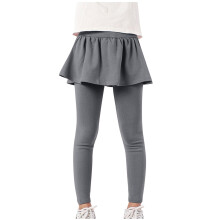 Girls Leggings Toddler Girls Pants School Uniform Pants Warm Stretchy Skirt Leggings for Girls Dark Gray 5-6 Years