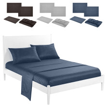 Ensemble de draps-housses uni en satin doux et respirant, idéal pour la décoration de la chambre et le confort de la chambre d'amis. Topliu