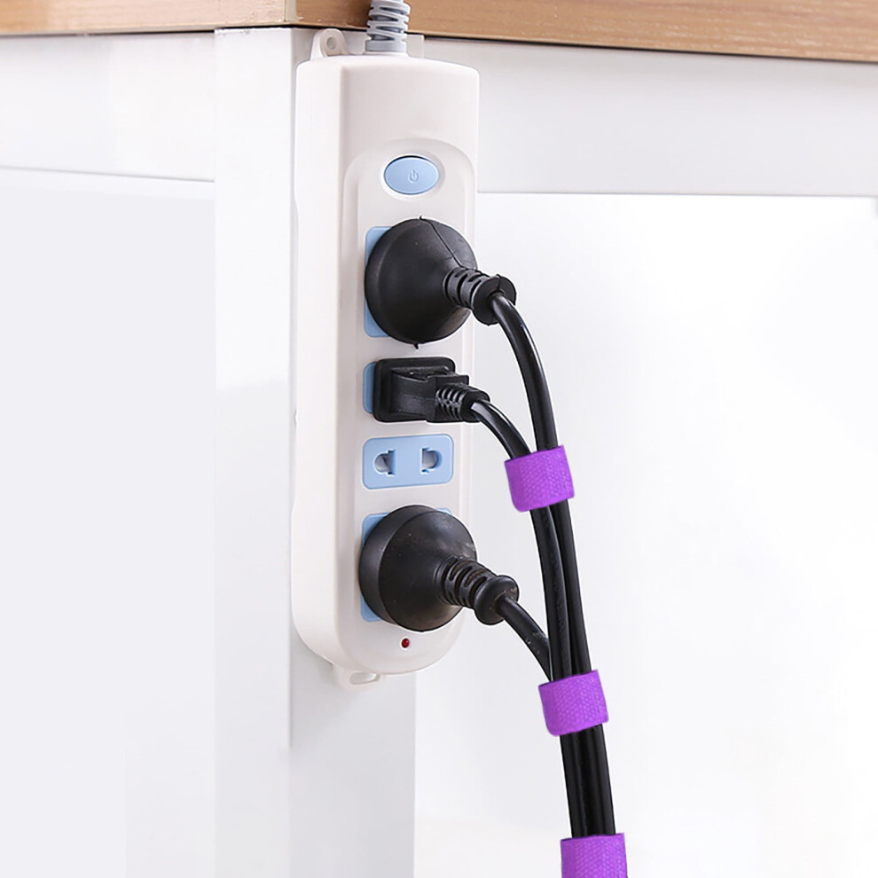 Sunxin 30 Pieces Of Velcro Cable With Purple Tapewire Holder Cable Fastening Ties Rope Cord 30Pcs Reusable Organizer Tools & Home Improvement 9085618865402