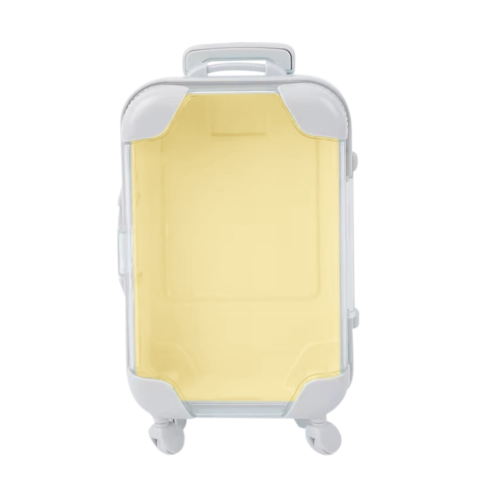 Yellow Mini Makeup Trolley Case With Lash Containers & Organizer Â Compatible With Eyelash Extensions