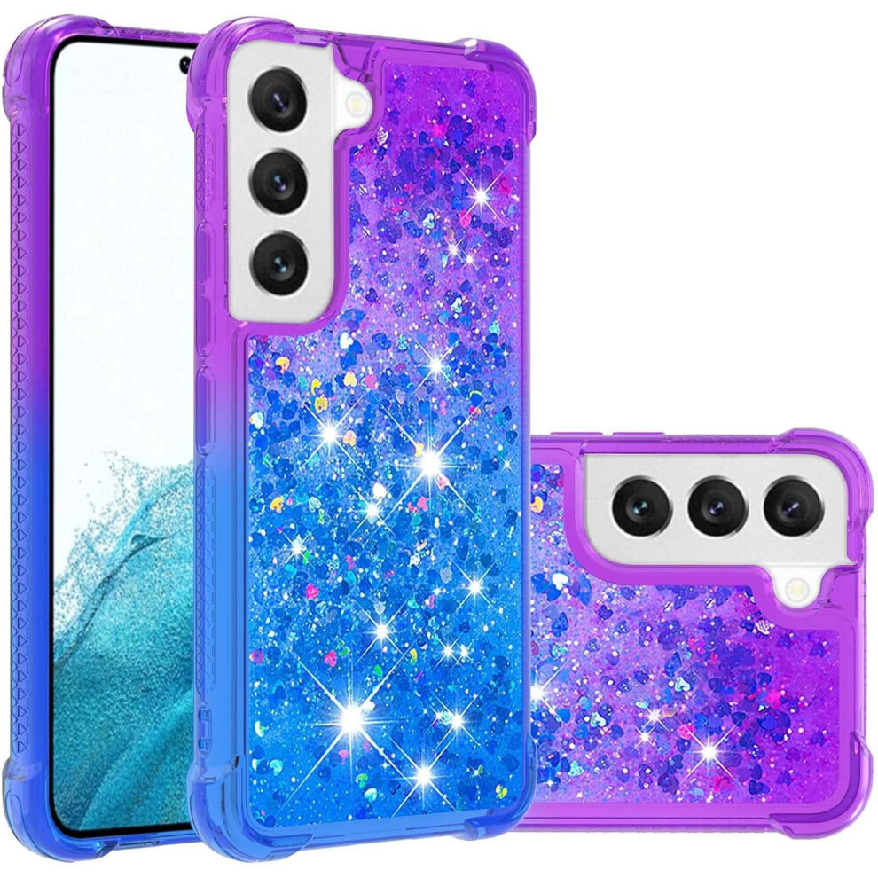 Liquid Glitter Clear Tpu Case For Samsung Galaxy S23 Plus – Shockproof, Soft, Gradient Compatible With Galaxy S23 Plus Purple 9181073395758