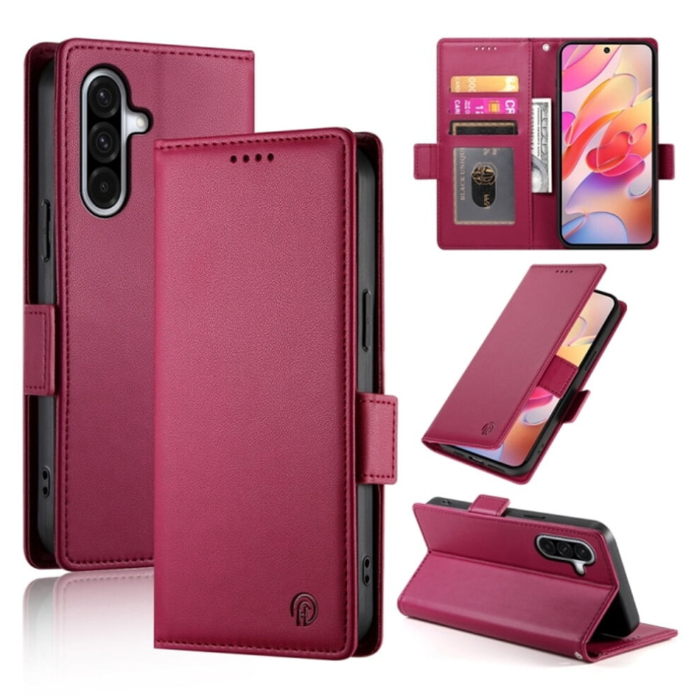Samsung Galaxy A17 4G Wallet Case Pu Leather Frosted Wine 9336866120585
