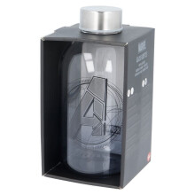 Marvel Avengers 620 ml Glasflasche für Kinder und Erwachsene