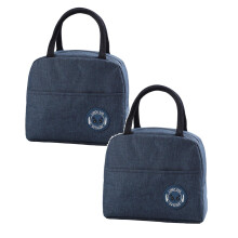 Lot de 2 sacs bento portables, isothermes, pour le déjeuner, avec sachet de riz. Idéal pour conserver les repas au travail et à l'école.
