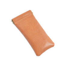 Soft Sturdy Leather Eyeglass Cases With Squeeze Top and Fleece Lining Convenient Accessory for Eyewear Protective