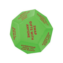 Dés d'échange surdimensionnés pour jeu de Noël avec 12 motifs uniques de Père Noël - Dés festifs pour jeu d'échange de Noël