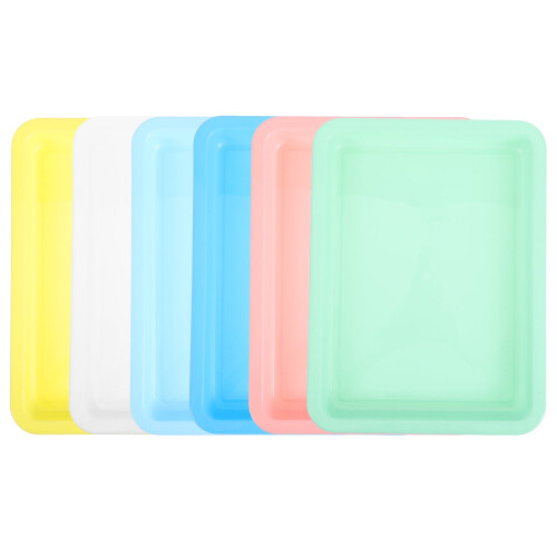 6Pcs Plastic Sand Trays for DIY Projects and Organizing Creative Activities