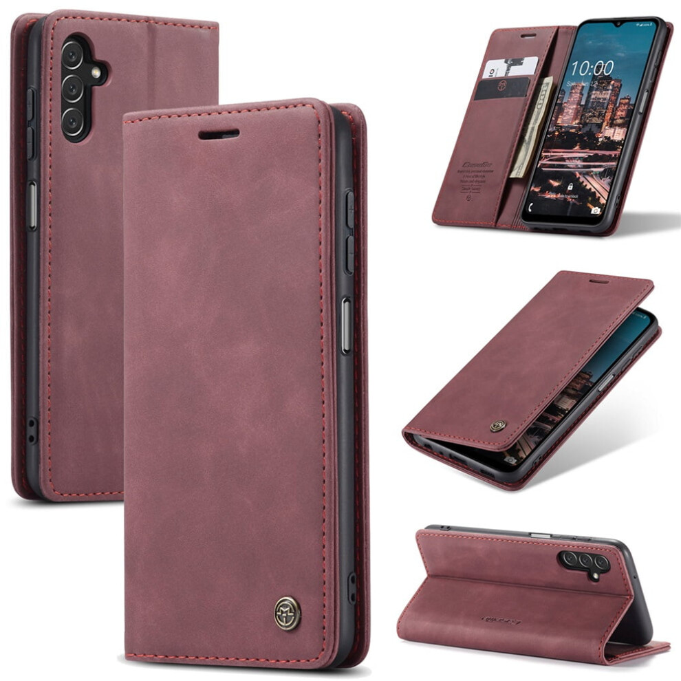Caseme Leather Flip Wallet Case For Compatible With Samsung Galaxy A14 4G/5G Â Magnetic Closure, Card Holder, Kickstand, Shockproof 9485826581451