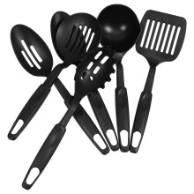6pcs Nylon Kitchen Utensil Set Includes Spoon Spatula And Ladle Heat-Resistant Cookware Accessory For Cooking And Serving