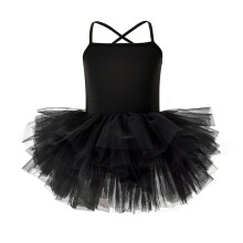 Collant de balé infantil para meninas, saia de dança, camisola, vestido de bailarina, nude e preto, tamanho 2-3 anos.