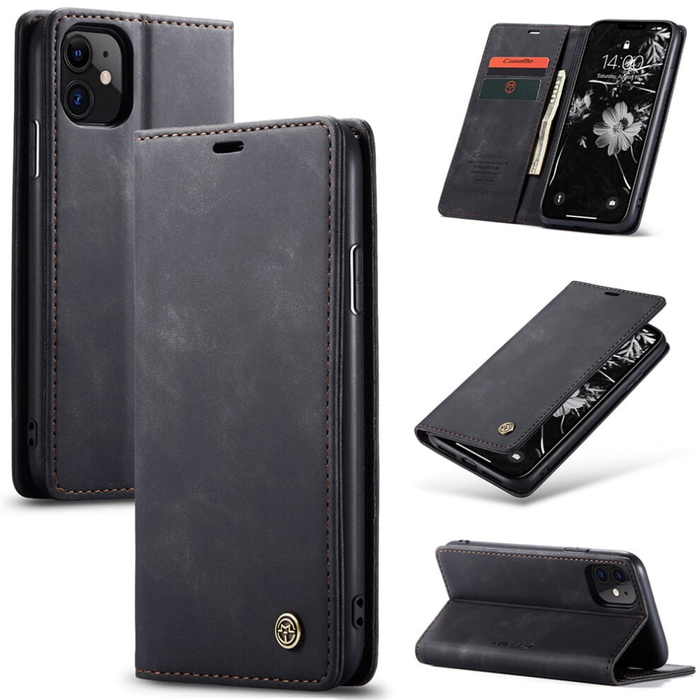 Caseme Leather Flip Wallet Case For Iphone 11 Â Black 9170372604951