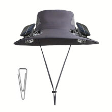 Zonneventilatorhoed, breedgerande zonneventilatorhoed voor buitenactiviteiten zoals vissen, ademende bucket hat voor buitenactiviteiten zoals