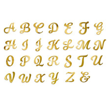 Gold Alphabets Cake Toppers, 26Pieces Cake Decorations for Crafting Personalize Cake Messages
