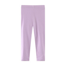 Kid Girls Candy Color Leggings Solid Color Leggings Casual Yoga Pants Tights Trousers Purple 2-3 Years