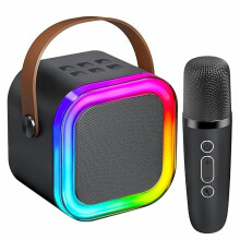 KTV Machine for Kids,High Sound Quality with Easy Connectivity (Black - 1 Mic)