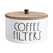 Coffee Filter Holder Basket Coffee Accessories Wooden Case Storage Box Organizer