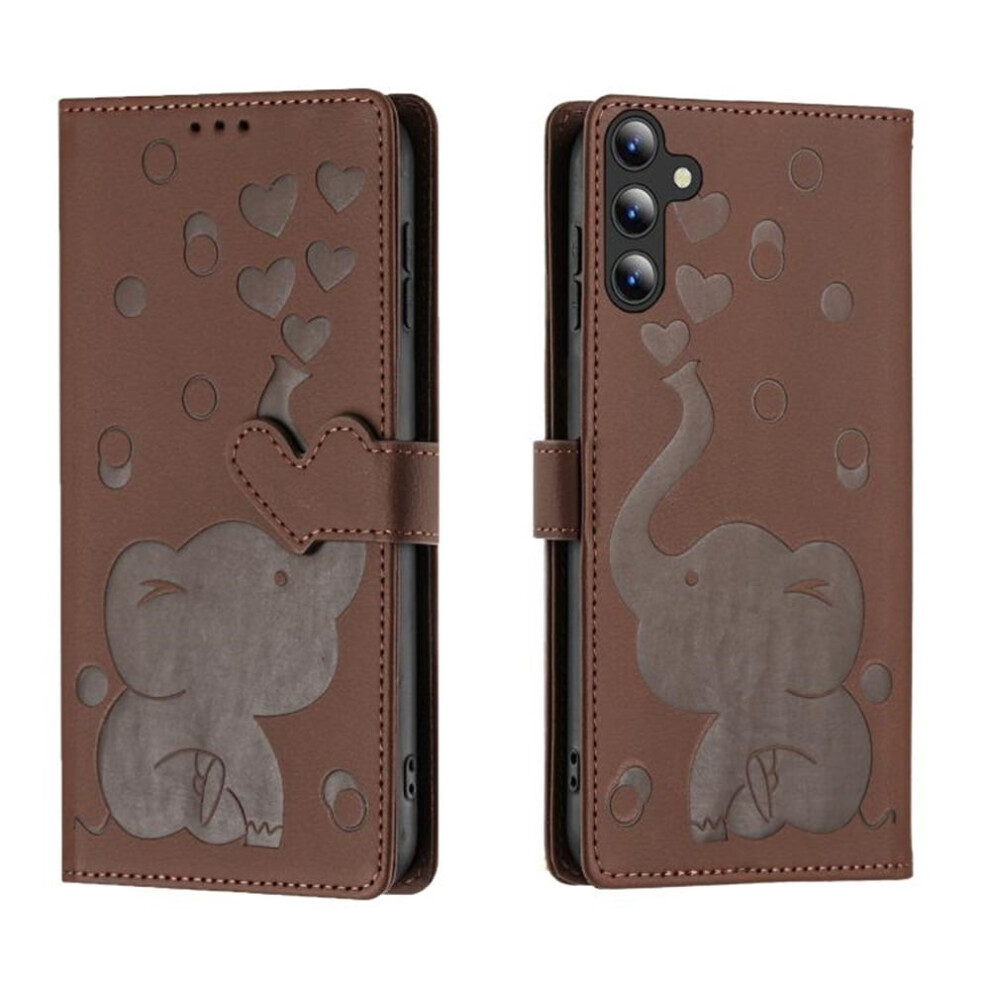 Pu Leather Flip Wallet Case For Samsung Galaxy A16 5G Brown 9152228992177