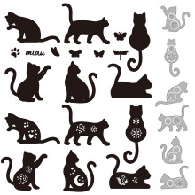 13-Pc Flower Cat Cutting Dies Set for DIY Scrapbooking, Compatible with All Standard Die-Cutting Machines