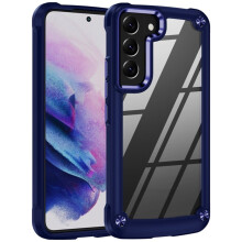 Samsung Galaxy S21 6,2" hoesje – Airbag op alle vier de hoeken, lensbescherming van gegalvaniseerde legering, harde, transparante en krasbestendige