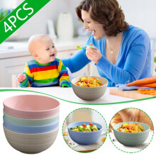 Ensemble de 4 bols à soupe et à céréales incassables, colorés, pour la cuisine, le gruau, les desserts et les collations. Légers et compatibles