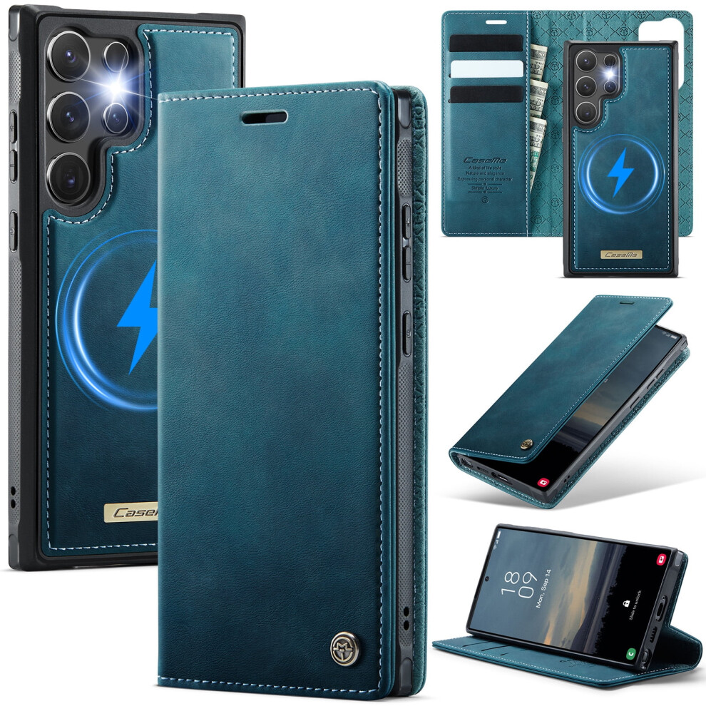 Caseme Wallet Case For Samsung Galaxy S23 UltraâMagsafe-Compatible, Rfid-Blocking, Flip Stand, Shockproof, Magnetic & Detachable 9130661880930