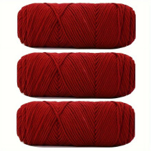3 Pack 100g Knitting Wool Ball With Soft 8-strand Milk Cotton Crocheted Ball of Yarn Used For DIY Hat Scarves Hand Weaving