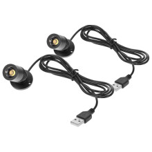 Zestaw 2 reflektorków LED USB do szafek, małe reflektorki odporne na zużycie do wnętrz, do dekoracji wnętrz i oświetlenia