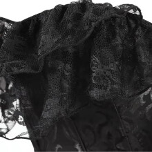 Women's Gothic Crop Corset Tops: Waist Lace Sexy Bustiers - Elastic Body Shaping Shapewear for a Gorgeous Appearanc