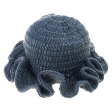 Sombrero de invierno de ganchillo con volantes, estilo cubo, para mujer, para acampar, estilo pescador, sombrero de estilo exagerado, regalo de