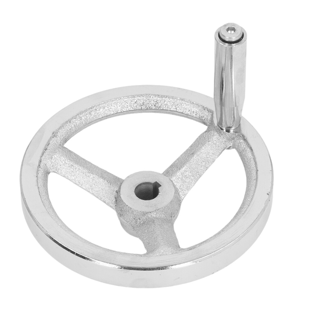 3 Spoke Cast Iron Hand Wheel With Revolving Handle For Lathe Machine 12X125mm 4211387167040