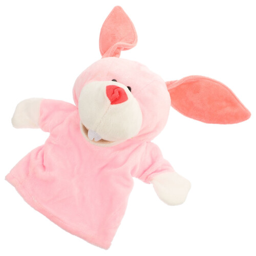 Bunny Hand Puppet Pink 1Set Interactive Toy for Children Early Education Imagination Development