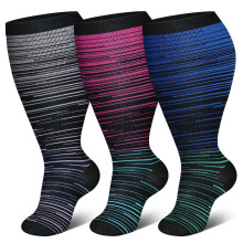 2XL 3XL 4XL Plus Size Compression Socks for Women & Men 15-20 mmhg Extra Wide Calf Knee High Support Socks for Circulation