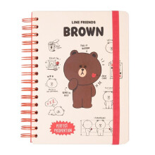 A5-Notizbuch mit Line Friends-Figuren, 80 Seiten