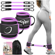 Ankle Resistance Bands with Cuffs – Workout Set for Women, Booty Exercise Band, Gym Fitness Equipment